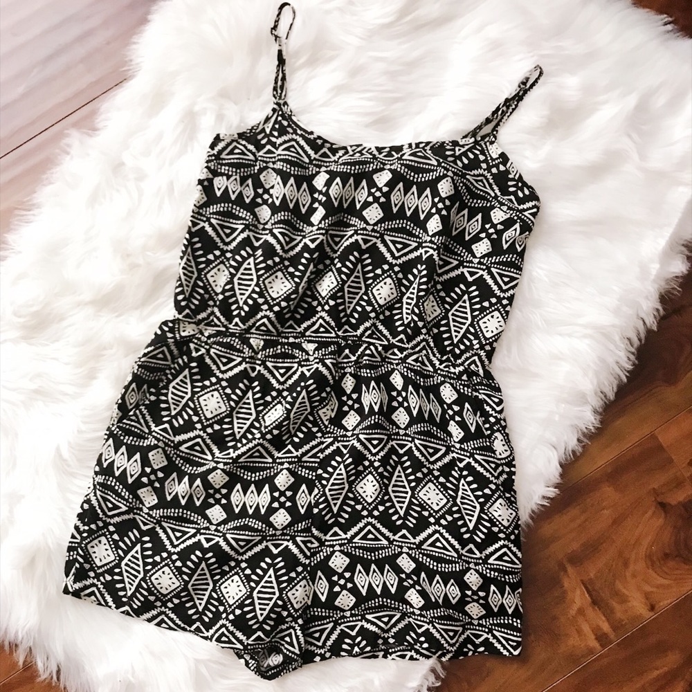 Geometric Printed Romper